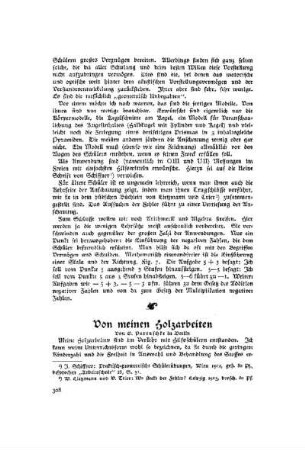 Von meinen Holzarbeiten