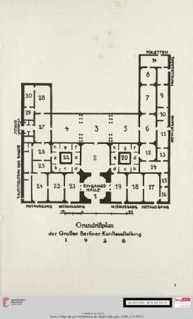 Grundrißplan der Großen Berliner Kunstausstellung