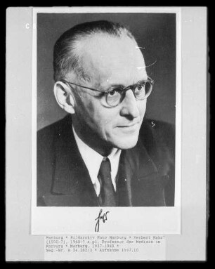 Herbert Habs? (1900-?), 1948-? a.pl. Professor der Medizin in Marburg