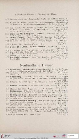 Neufürstliche Häuser (Nr. 3178-3528)