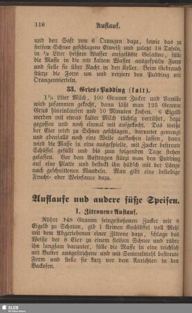 Auflaufe und andere süße Speisen