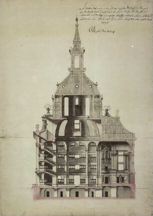 Dresden, Frauenkirche. Schnitt, Blatt 14