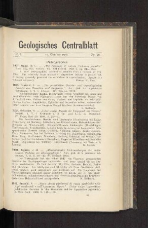 15. Oktober 1901. No. 20.