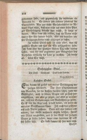Sechszigster Brief.