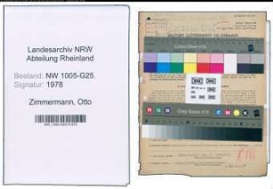 Entnazifizierung Otto Zimmermann , geb. 22.08.1907 (Kaufmann)