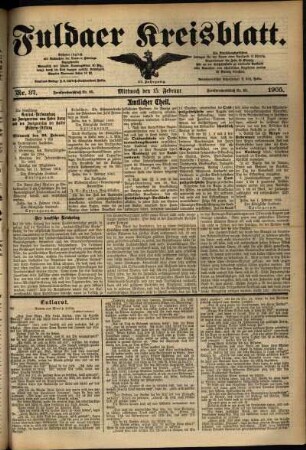 Ausgabe vom Mittwoch, den 15. Februar 1905.