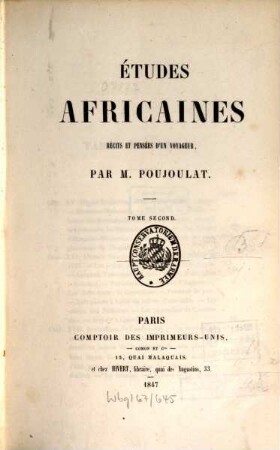Etudes Africaines, 2