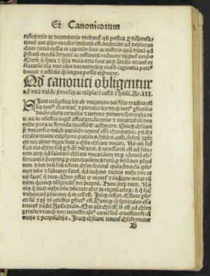 Quod canonici obligentur ad vitam valde virtuosam ac exemplarem castam et humilem. Ar. III.