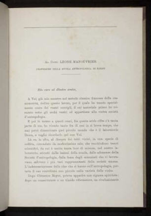 Al Dott. Leone Manouvrier