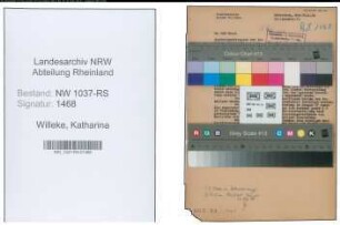 Entnazifizierung Katharina Willeke , geb. 25.05.1905 (Studienrätin)