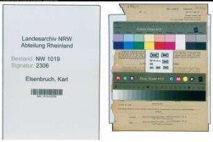 Entnazifizierung Karl Elsenbruch , geb. 28.10.1899 (Einkaeufer)