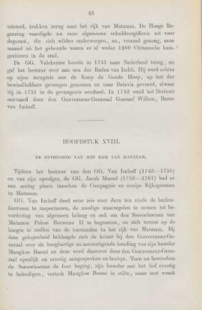 Hoofdstuk XVIII. De ontbinding van het rijk van Mataram