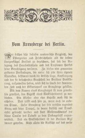 Vom Kreuzberge bei Berlin