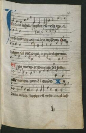 Weihnachtlied 'In dulci iubilo', lat.-nl. (mit Notation)