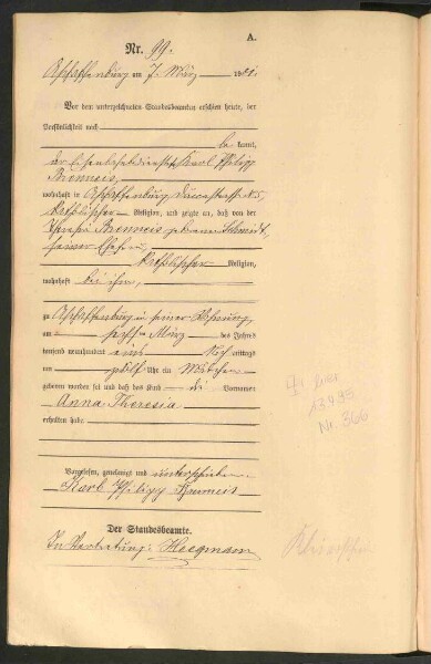 Standesamtsbuch der Stadt Aschaffenburg: Geburten 365/1900 - 184/1901