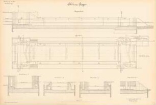 Kanalisierung der Oder Schleuse, Rogau: Grundriss, Schnitte 1:100
