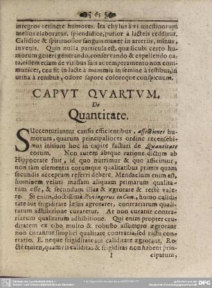 Caput Quartum. De Quantitate