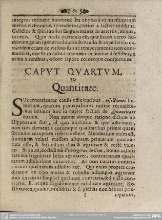 Caput Quartum. De Quantitate