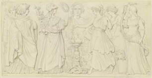 Erster Entwurf zu den vier Reliefs am Goethe-Monument