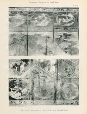 Pl. 27, 28. Musée Guimet. Grand paravent de Takeknon (fin de l'époque Ming 1620) détails