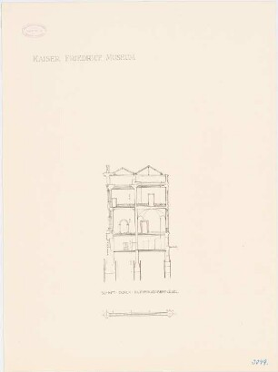 Kaiser-Friedrich-Museum auf der Museumsinsel, Berlin: Schnitt 1:150