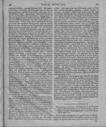 Fouqué, F. de la Motte: Die Pilgerfahrt. Ein Trauerspiel in fünf Aufzügen. Hrsg. v. F. Horn. Nürnberg: Schrag 1816