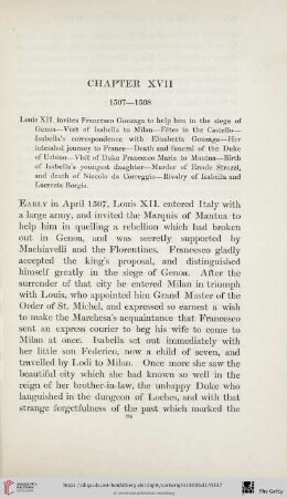 Chapter XVII: 1507-1508