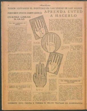 Cadena de islotes en las líneas del corazón y la cabeza