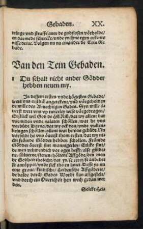 Van den Tein Gebaden.