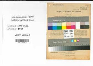 Entnazifizierung Arnold Wirtz , geb. 02.04.1920 ()