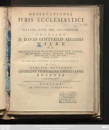 Observationes Ivris Ecclesiastici