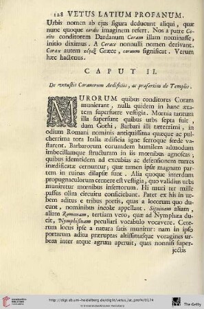 Caput II: De vetustis Coranorum Aedificiis, ac praesertim de Templis