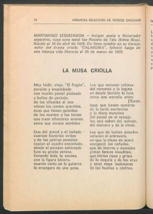La musa criolla