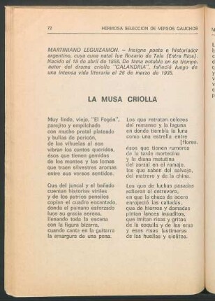 La musa criolla
