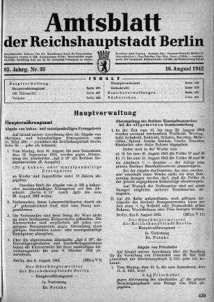 1942,33: Nr. 33, 16. August 1942
