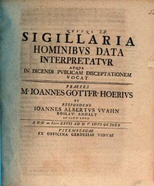Sigillaria hominibus data interpretatur