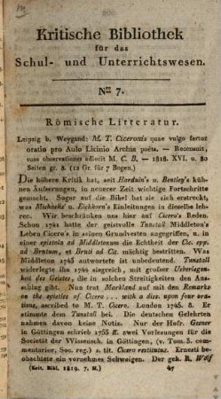 Kritische Bibliothek für das Schul- und Unterrichtswesen. 1 (1819), Bd. 2