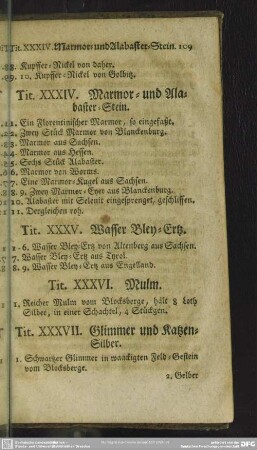 Tit. XXXIV. Marmor- und Alabaster-Stein