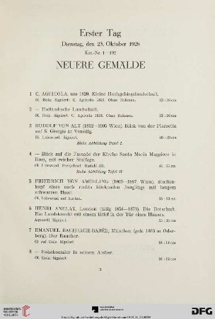 Neuere Gemälde (Nr.1-143)