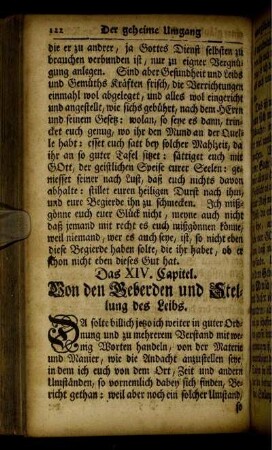 Das XIV. Capitel. Von den Geberden und Stellung des Leibs.