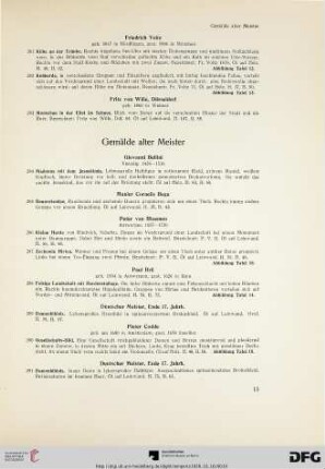 Gemälde alter Meister (Nr. 284-332)