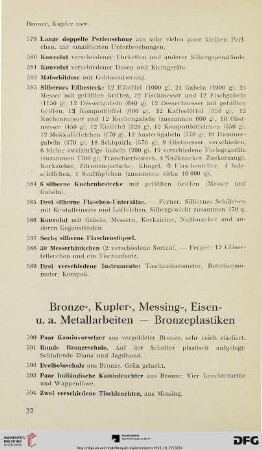 Bronze-, Kupfer-, Messing-, Eisen- u. a. Metallarbeiten - Bronzeplastiken (Nr. 590-649)