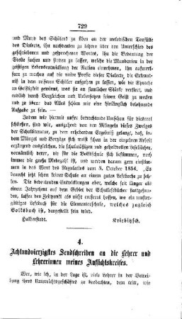 Achtundvierzigstes Sendschreiben an die Lehrer und Lehrerinnen meines Aufsichtskreises