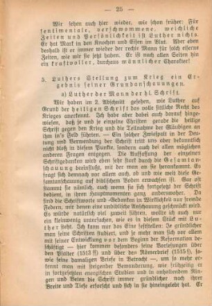 5. Luthers Stellung zum Krieg ein Ergebnis seiner Grundanschauungen