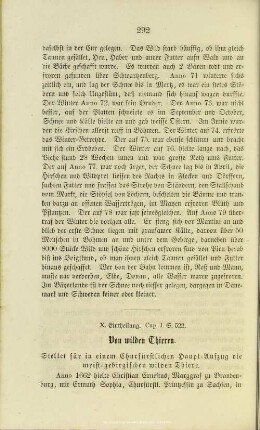Von wilden Thieren.