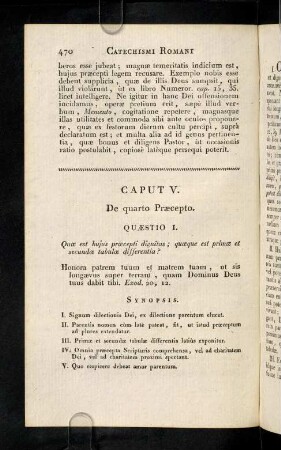 470-495, Caput V. De quarto Praecepto.