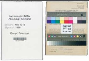 Entnazifizierung Franziska Kempf , geb. 09.03.1890 ()