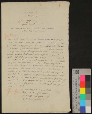 Abschrift von Clemens Brentanos erster Erzählung "Die Rose, ein Mährchen", undatiert