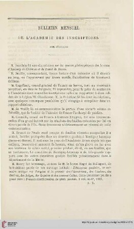 Bulletin mensuel