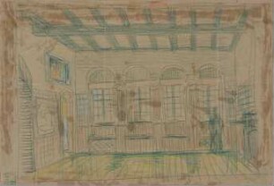 Fischer, Theodor; Stuttgart; Haus Dr. Zeller - Innenraum (Perspektive)